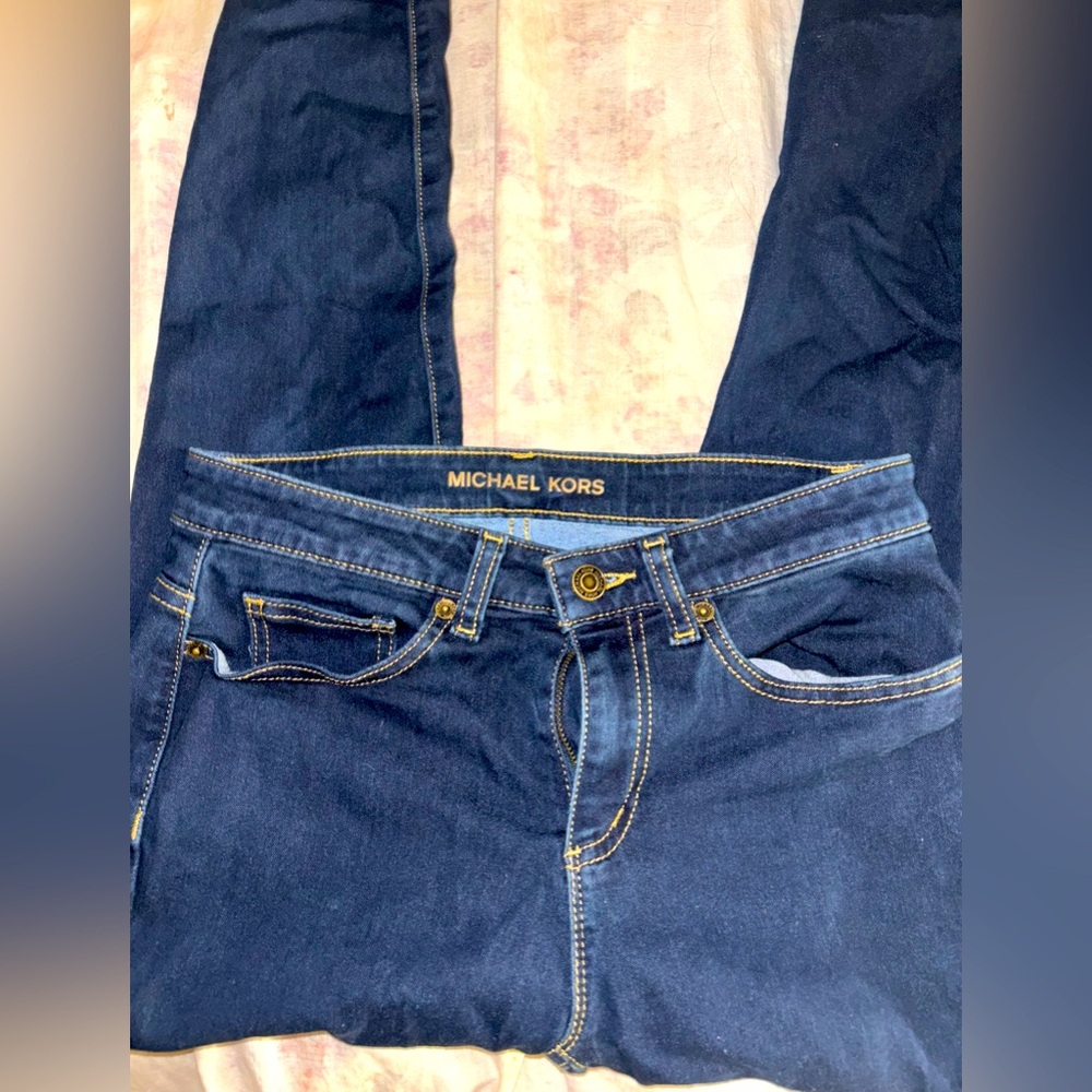 Michael Kors cropped logo Jeans
